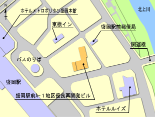 盛岡駅前A-1地区位置図