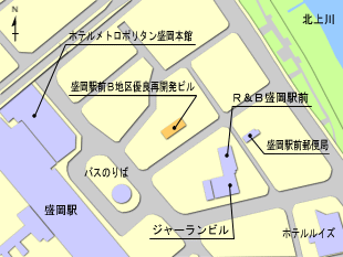 盛岡駅前B地区位置図
