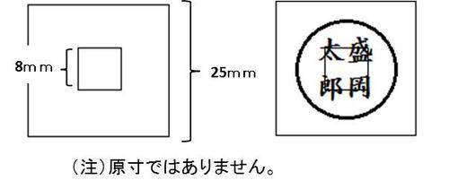 登録できる印鑑の大きさ