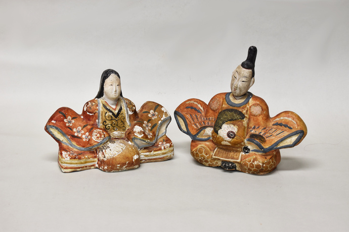 花巻人形　女雛男雛（都南歴史民俗資料館蔵）