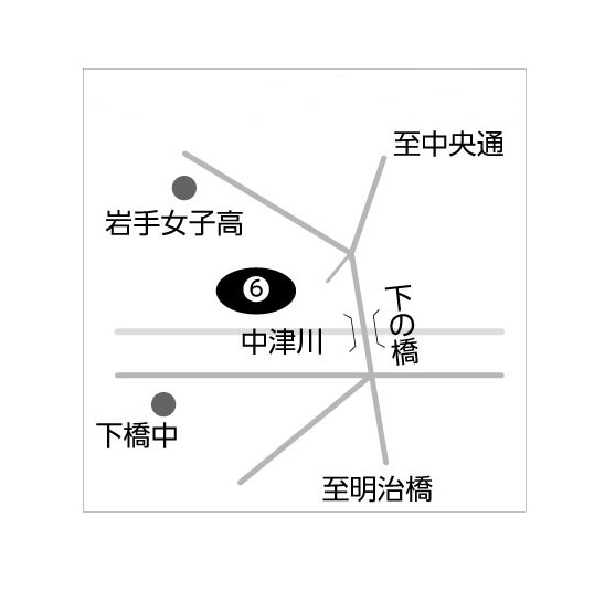 地図：大沢川原一丁目の河川敷