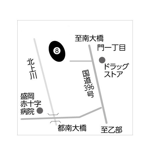 地図：門の河川敷