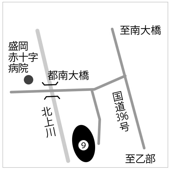 地図：三本柳の河川敷