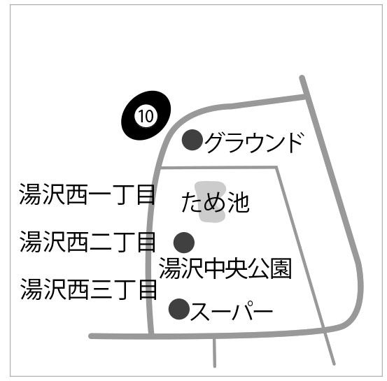 地図：湯沢西一丁目の駐車場