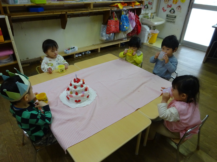 誕生会の写真