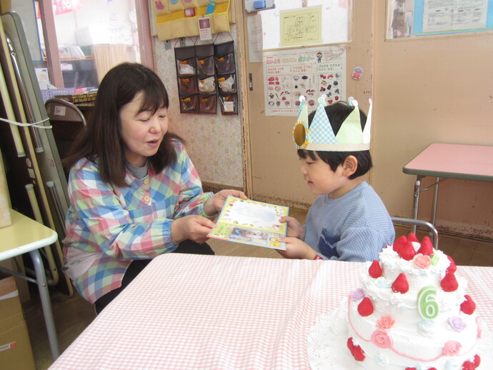 誕生会の写真