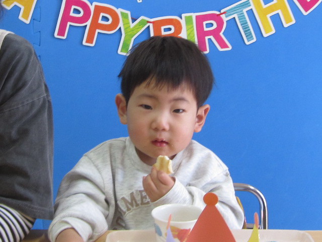 誕生会の写真