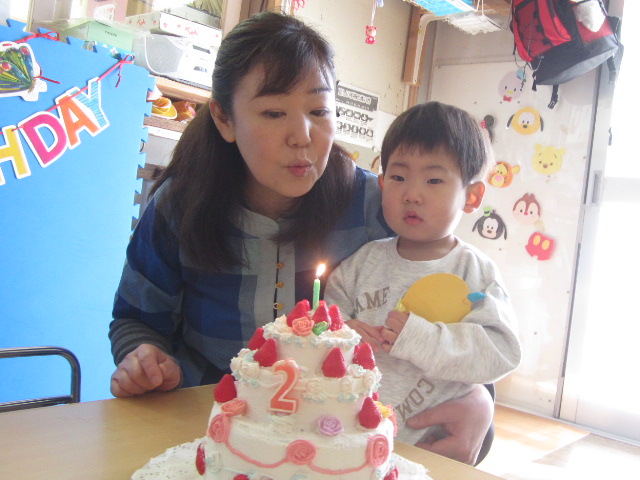 誕生会の写真