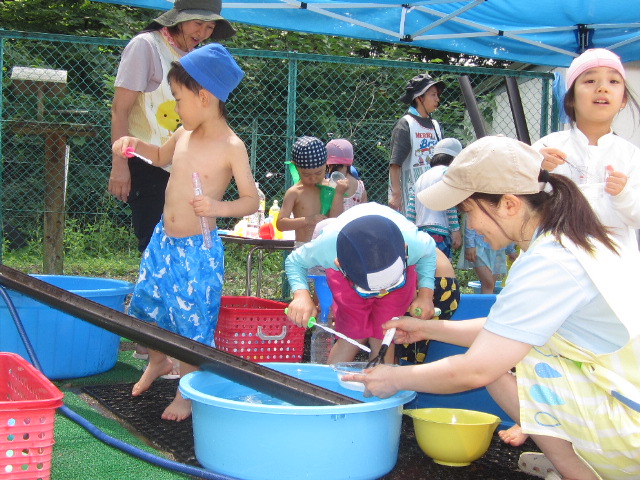 水遊びの写真