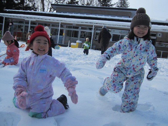 雪遊びの写真