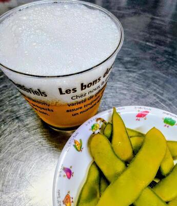 午後のおやつのビールゼリーの写真