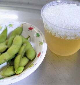 手作りビールゼリーの写真