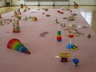 ウッドトイ遊びの広場の写真