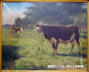 作品「牛」　モーリス-L.-P.-J.レセルティスの写真