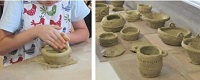 土器づくりの様子