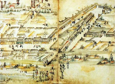 増補行程記 肴町付近の図