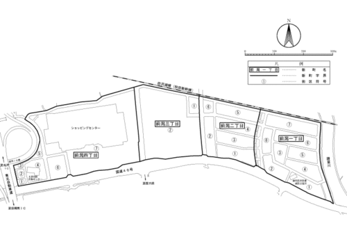 住居表示実施区域図