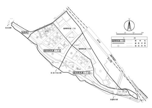 住居表示実施区域図