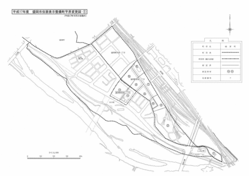 住居表示実施区域図