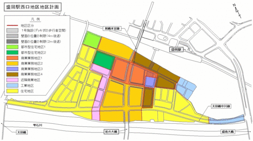 盛岡駅西口地区地区計画図
