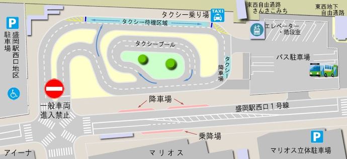地図：交通広場施設案内図