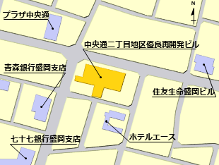 中央通二丁目地区位置図