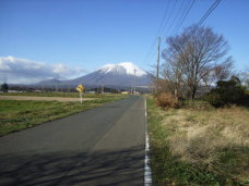 柴沢から岩手山の眺望写真
