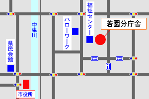 若園町分庁舎　地図