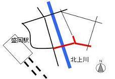盛岡駅南大橋線(不来方橋工区)位置図