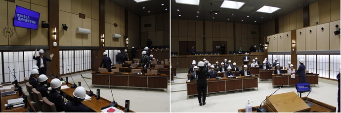 写真：避難訓練の様子