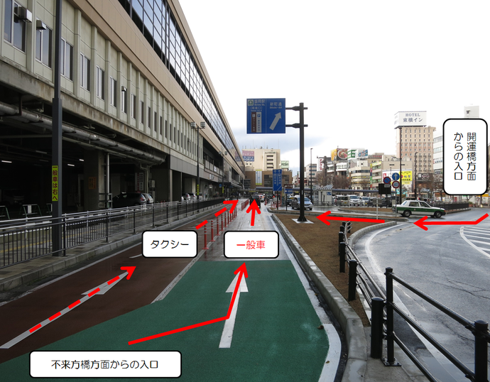 写真：一般車降車場案内図