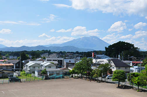 緑が丘小学校から見える景色