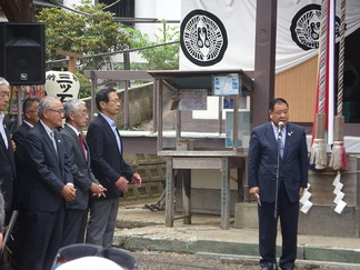 写真：三ツ石神社への盛岡さんさ踊り成功・安全祈願と奉納1