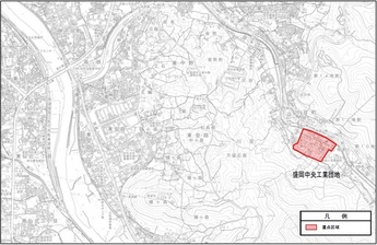 盛岡中央工業団地の図