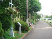 盛岡城跡公園中津川沿いの写真