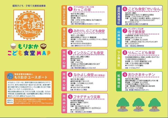 もりおかこども食堂MAP（表）