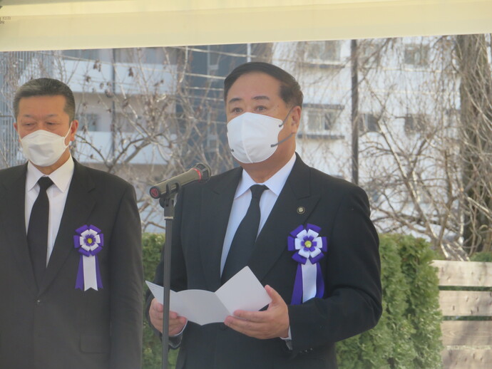 東日本大震災12周年行事「想いをつなぐ」追悼式