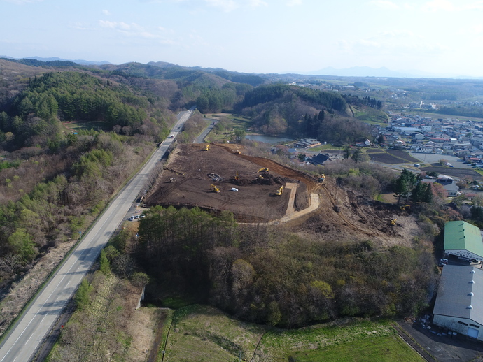 【令和5年4月】道の駅もりおか渋民の航空写真（北から）