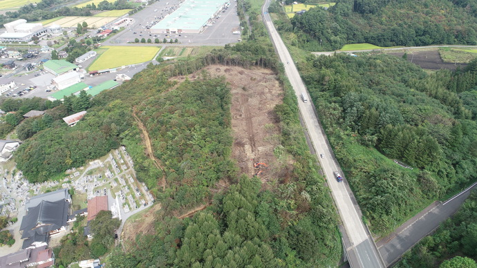 【令和4年10月】道の駅もりおか渋民の航空写真（南から）