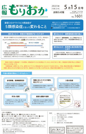 広報もりおか5月1日号の表紙