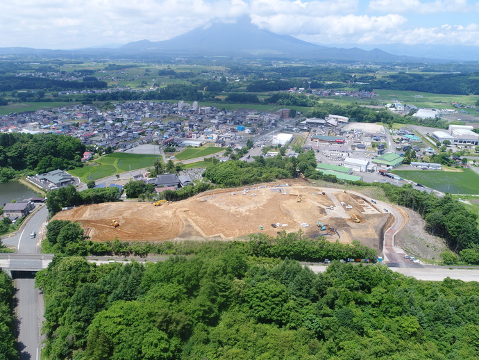 【令和5年6月】道の駅もりおか渋民の航空写真（東から）