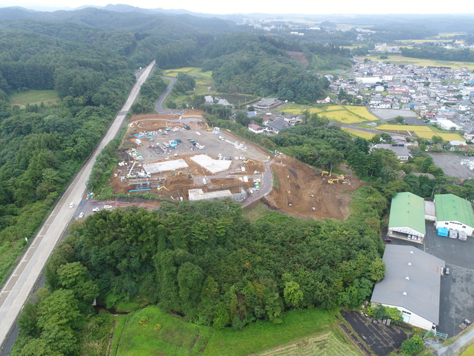 【令和5年9月】道の駅もりおか渋民の航空写真（北から）