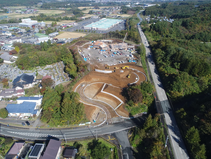 【令和5年10月】道の駅もりおか渋民の航空写真（南から）