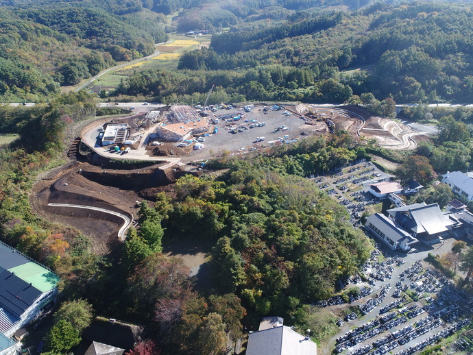 【令和5年10月】道の駅もりおか渋民の航空写真（西から）