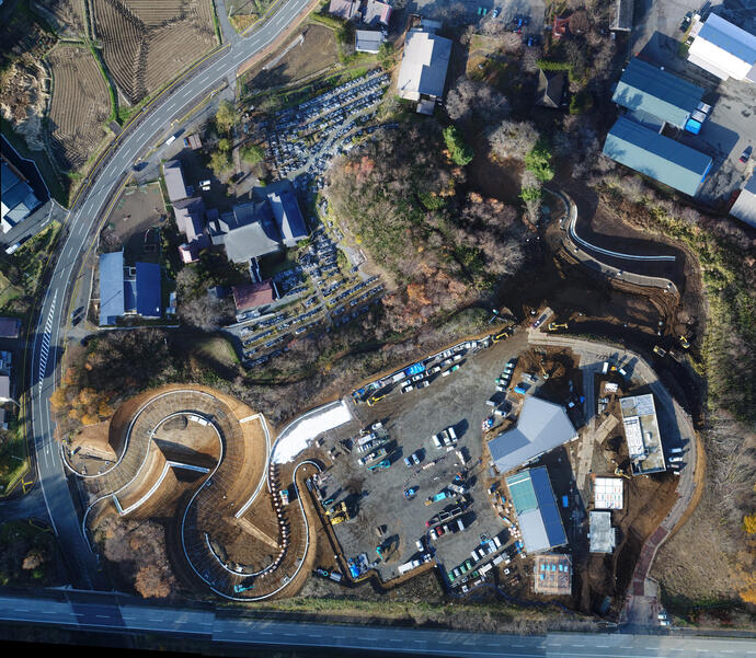 【令和5年11月】道の駅もりおか渋民の航空写真（真上から）