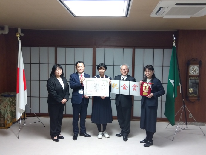 仙北中学校合唱部の皆さんの表敬訪問