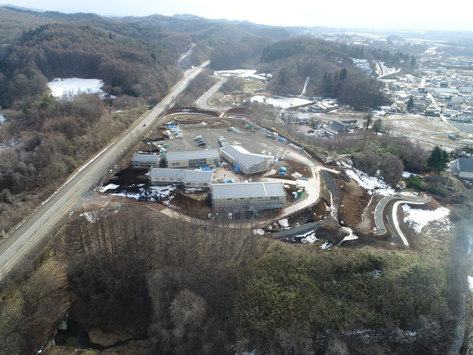 【令和6年1月】道の駅もりおか渋民の航空写真（北から）