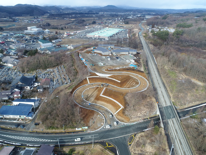 【令和6年1月】道の駅もりおか渋民の航空写真（南から）