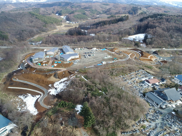 【令和6年1月】道の駅もりおか渋民の航空写真（西から）