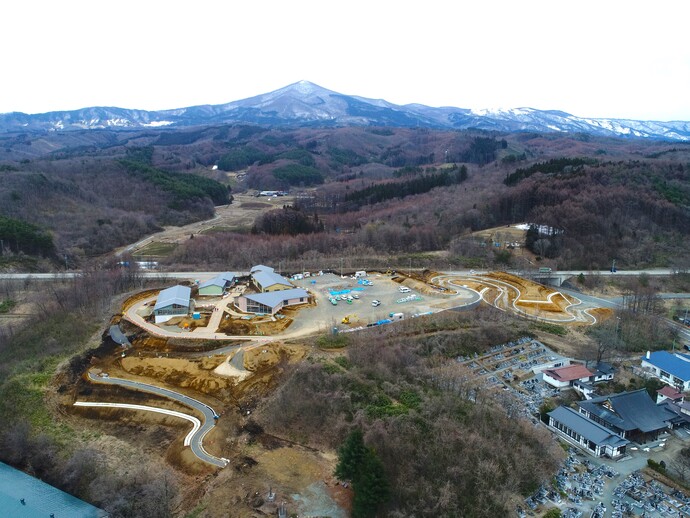 【令和6年3月】道の駅もりおか渋民の航空写真（西から）